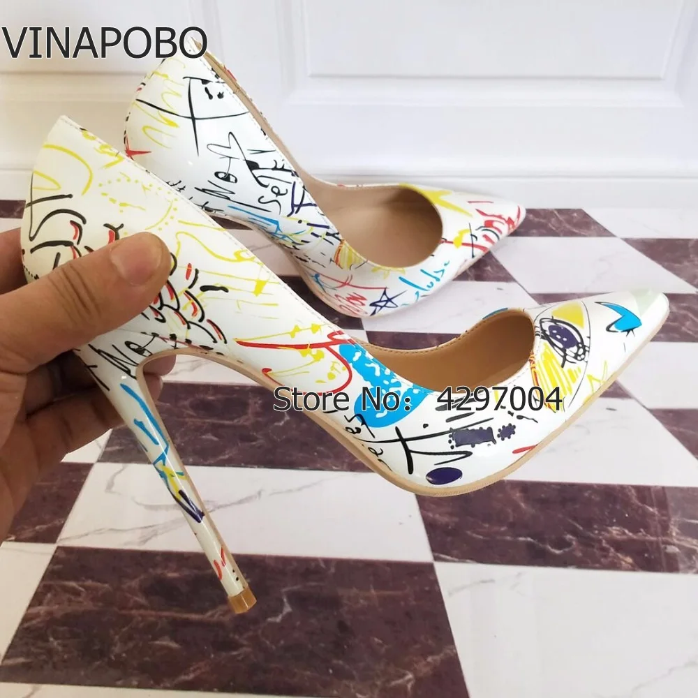 1Brand-Shoes-Women-High-Heels-12-CM-Women-High-Heels-Gift-Shoes-High-Heels-White-Printed (2)-002