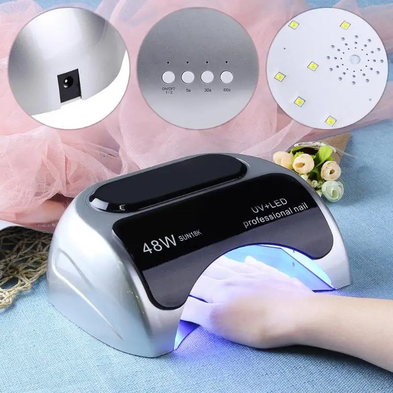 

24W 48W Smart Hand Sensor Nail Dryer Polish Machine UV+LED Nail Lamp Light Quick-dry Machine For Hand Foot