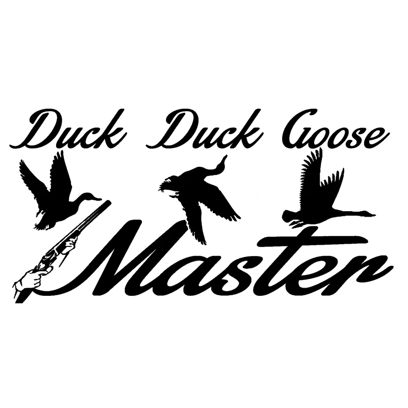 

14.3cm*7.3cm Duck Duck Goose Master Aniaml Stickers Decals Car Styling S4-0312