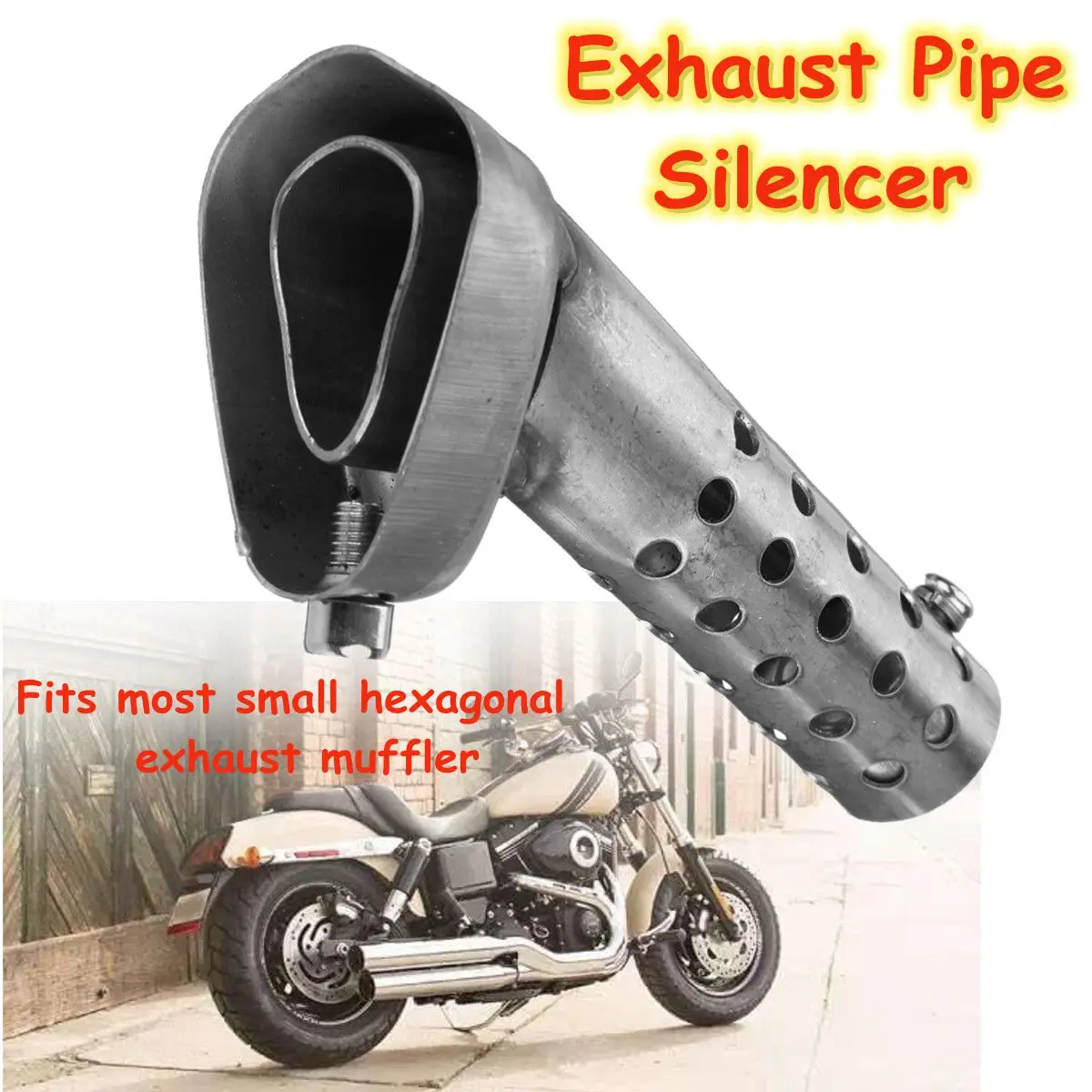 Buy Universal Motorcycle Exhaust Can DB Killer Silencer Muffler Pipe Adjustable
