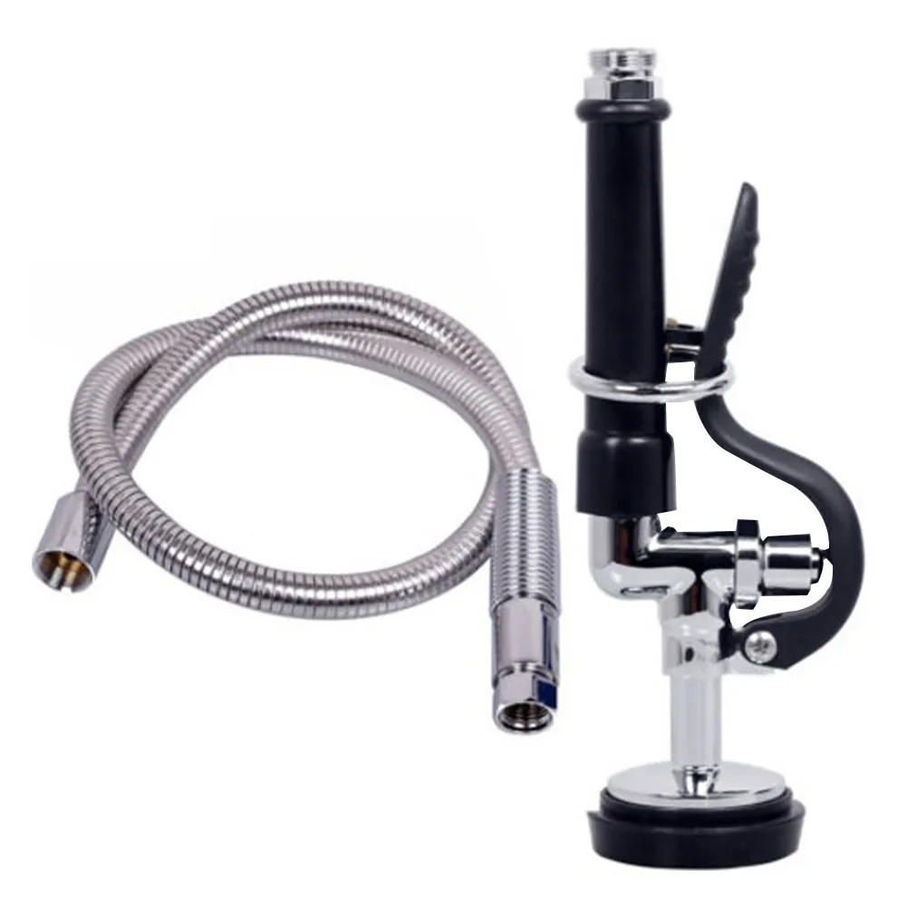 

Pre Rinse Restaurant Faucet Tap With Hose Kitchen Home Hardware Practical Commercial Water Saving Spray Set Stainless Steel