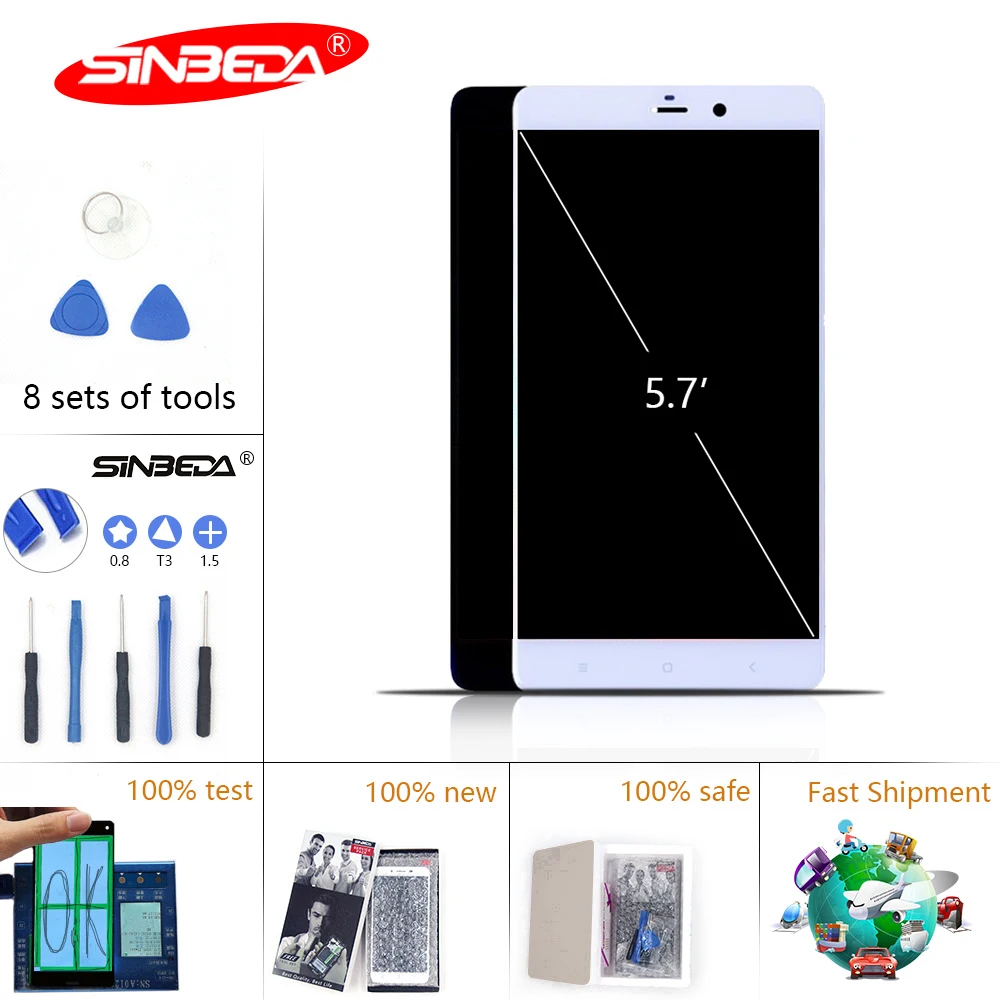 

5.7"Original LCD Display for XIAOMI MI Note LCD Touch Screen with Frame Replacement For XIAOMI Mi Note Pro LCD Display