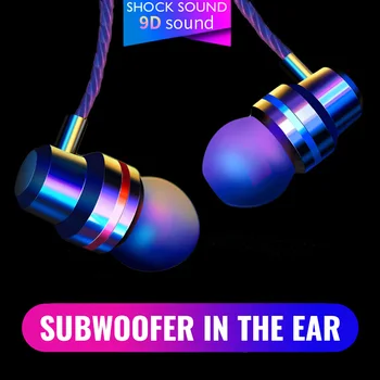 

3.5mm Wired Sport Earphone Mental Super Bass In-ear Earphone for Samsung Galaxy S10 Xiaomi Note fone de ouvido auriculares