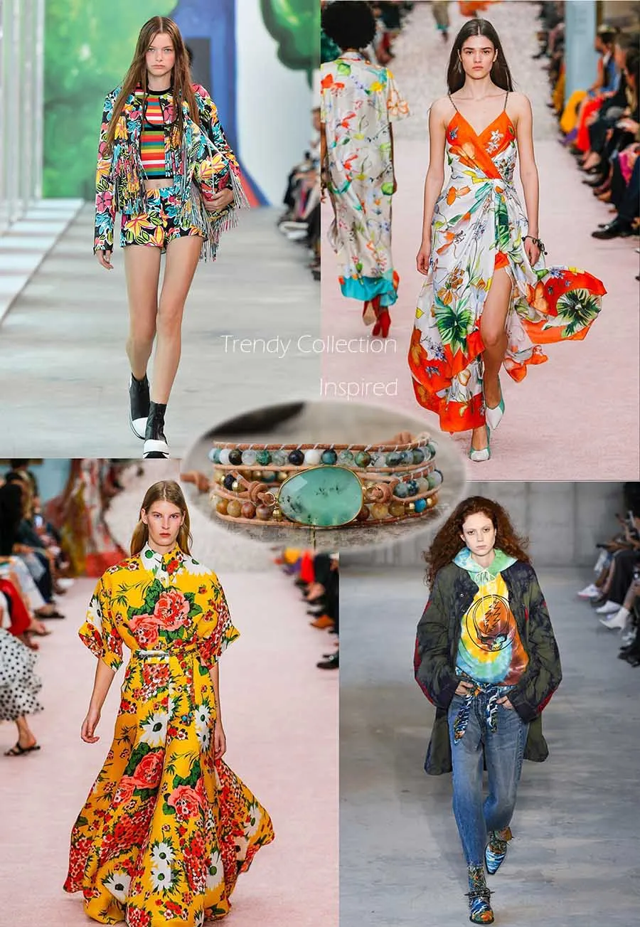 Exclusive New Women Bracelets Natural Stone Lava Beads 3 Strands Leather Wrap Bracelet Beads Bracelets Femme Dropshipping - Image 3