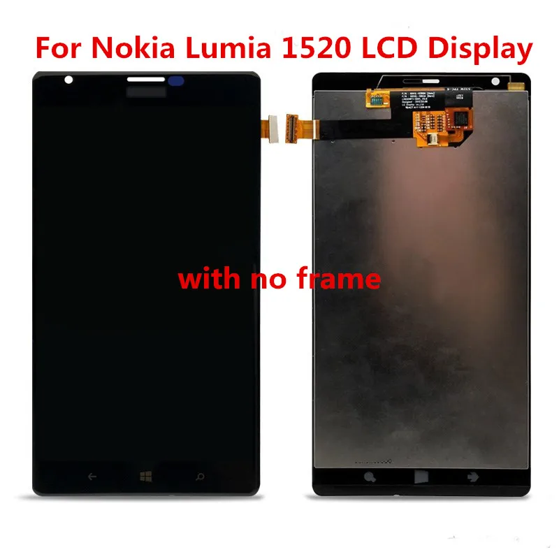 

100%original For Nokia Lumia 1520 6.0" LCD Display Touch Digitizer Assembly With Frame Replacement Part+gift +tool