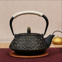 Чайный набор кунг-фу чугунный чайник весы свинья Железный чайник 750 мл с металлическим сетчатый фильтр зеленый натуральный здоровый сохраняя хорошее здоровье