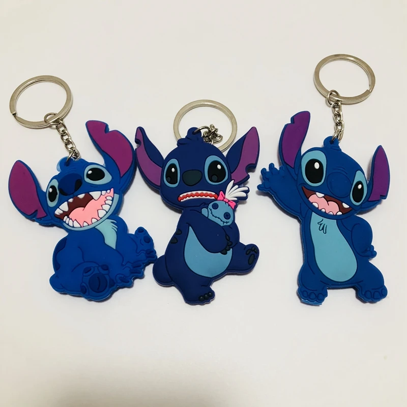 stitch PVC Parts& Accessories pendant ornament decoration unisex bag chain ring key chain key chains