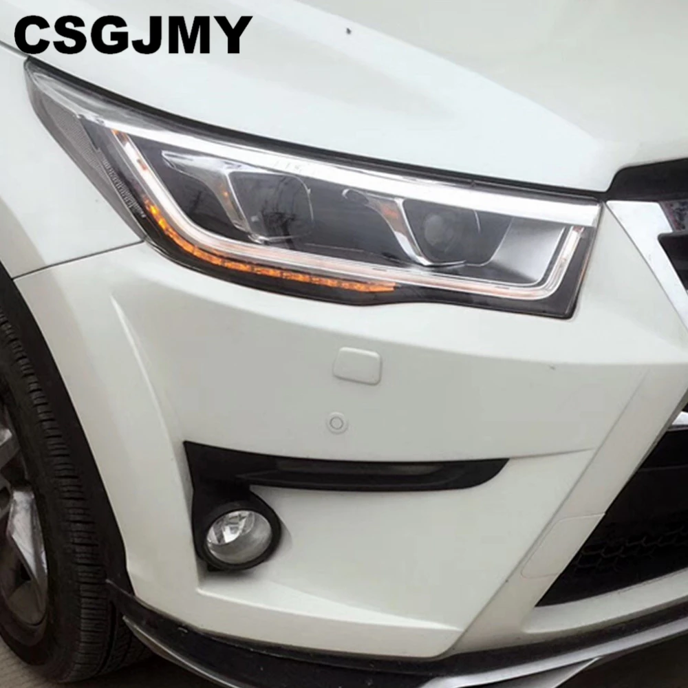 Автостайлинг для Toyota Highlander Kluger 2015 2017 фары светодиодный ДХО Биксеноновые линзы