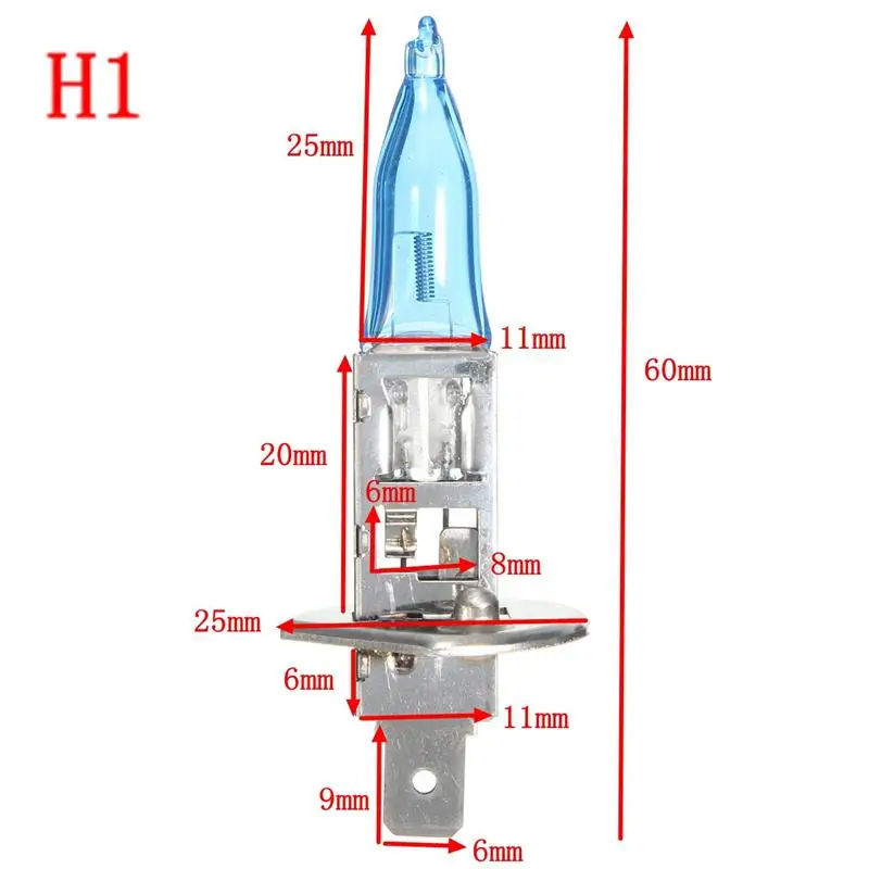 2 шт. H1/H3/H4/H7/H8/H11/HB3/HB4 6000K 12V 100W Белый вождение автомобиля, HOD, ксенон лампочка лампа светильник головной светильник автомобильные галогенные светильник