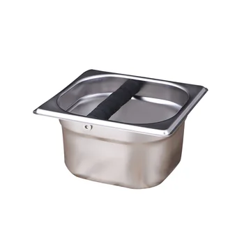 

Stainless Steel Durable Heavy Duty Coffee Bucket Mini Coffee Grind Bin Coffee Knock Container for Home Hotel Shop