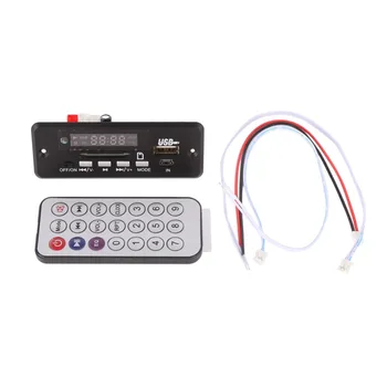 

EDAL Wireless MP3 Player Decoder Board Audio Module USB TF Radio For Car Red Digital LED With Remote Controller