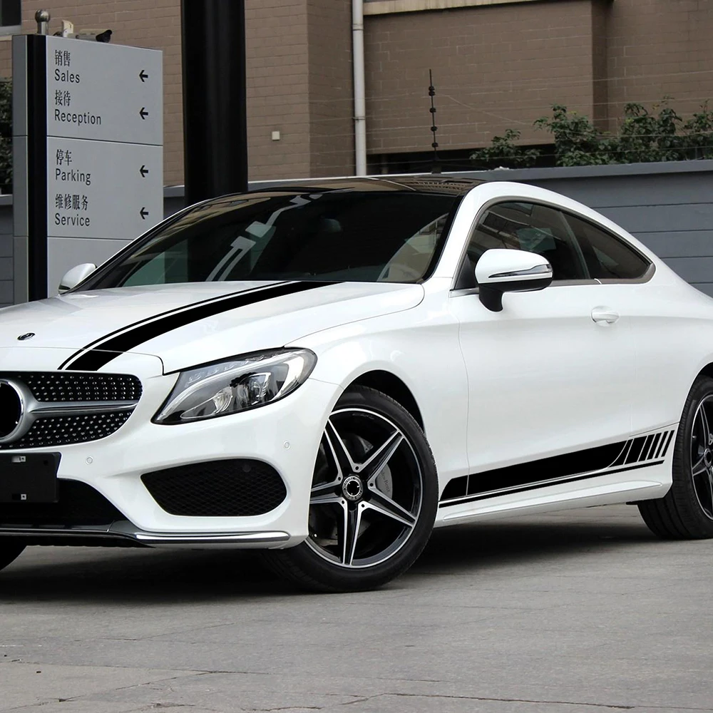 Автомобильная Виниловая наклейка для Mercedes Benz W205 C63 C300 C220 C43 C200 C250 C180 AMG|Наклейки на