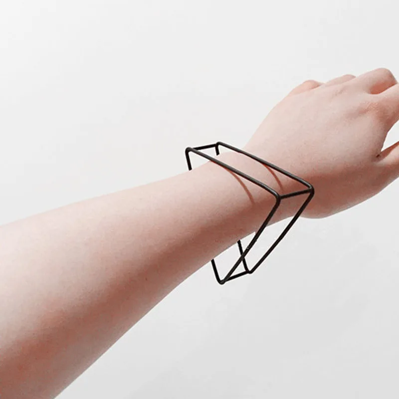 Bangle Bracelet Unique Simple Style Minimalist Square Triangle Bracelet Charming Bangle
