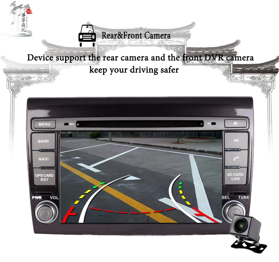 Perfect 2 Din Android 8.0 Car Multimedia player For Fiat/Bravo 2007 2008 2009 2010 2011 2012 DVD Automotivo GPS Radio 4 GB RAM Stereo 4