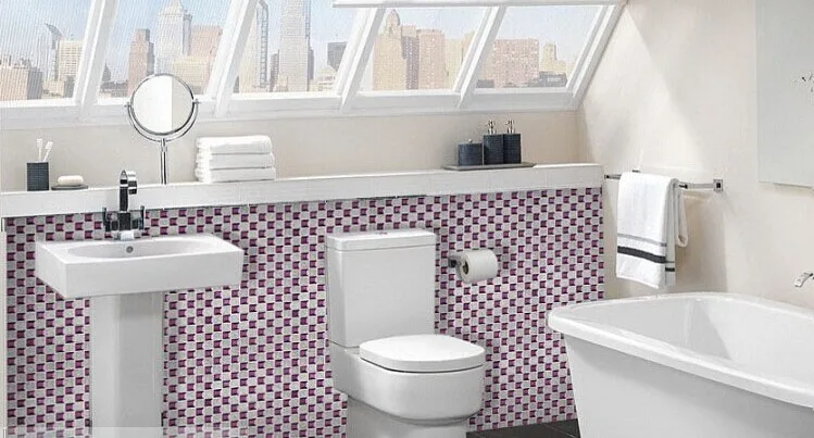Фиолетовый 5 края со скошенной кромкой С кристалалми и стразами зеркало Стекло