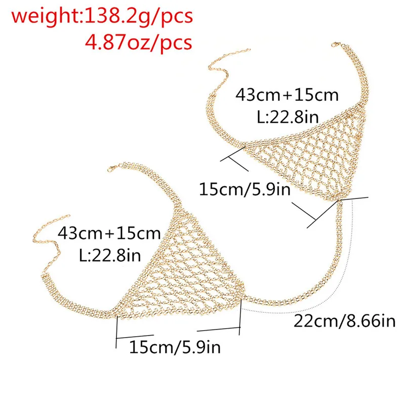 1 шт., сексуальный бюстгальтер, блестящие, хрустальные стразы цепочкой жгут Цепочки и ожерелья нагрудный нательный Для женщин модные бикини ювелирные изделия