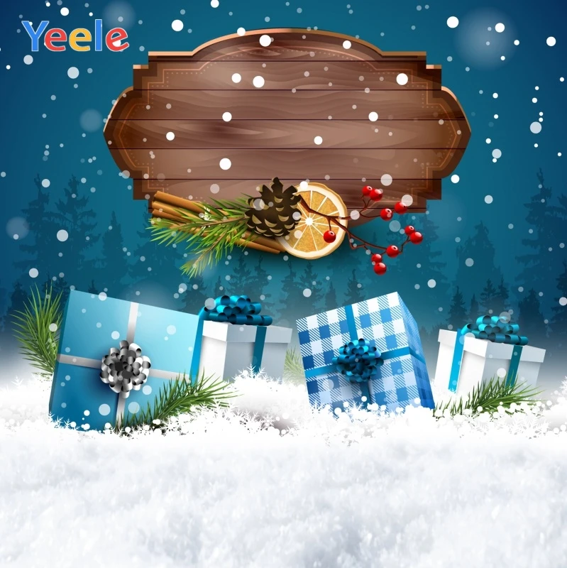 

Yeele Christmas Photocall Gifts Snow Customized Photography Backdrops Personalized Photographic Backgrounds For Photo Studio