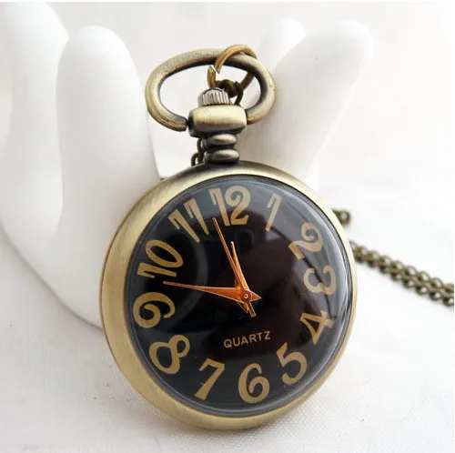 New Arrive Small Size Mini Black Tone Men Women Pocket Watch with chain For Xmas New Arrive Small Size Mini Black Tone Men Women Pocket Watch with chain For Xmas