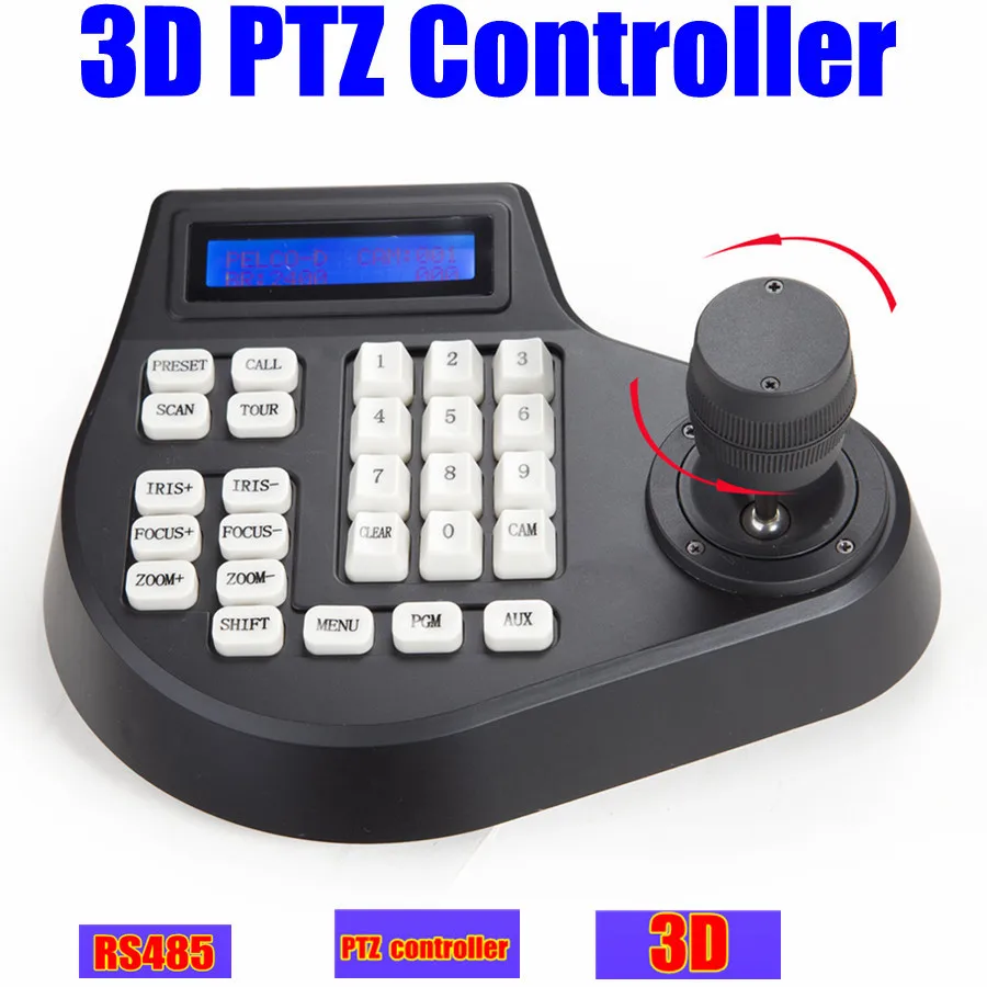 Câmera da Abóbada da Velocidade do Cctv Controlador de Ptz Rs485 para a Câmera Controlador Teclado Pelco Ptz Lcd 1.5km 3d