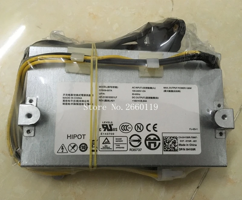 Power supply for CPB09 007A D1301E001LF D1301E001LF H109R Y664P 0H109R 0Y664P 130W fully tested