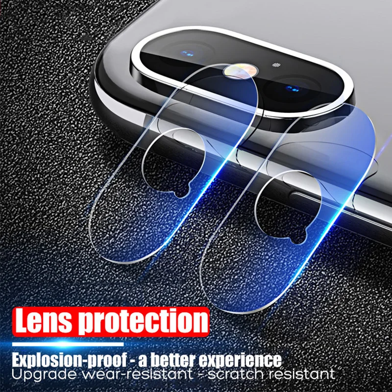 Smartphone Screen Protector for iPhone X XR XS Max Full Cover Tempered Glass Camera Lens Film for iPhone 7 8 6S 6 Plus 5 5S SE