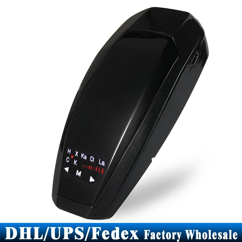

(Wholesale) 20pcs/lot Hidden Model Mini Car Radar Detector VB Black With Led Touch Sreeen Anti Speed