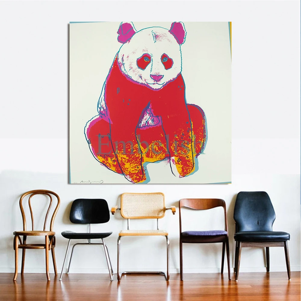 Embelish Hot Lovely Panda By Andy Warhol животные, на стену, изображение для гостиной современные hd-качество для домашнего декора холст картины плакаты