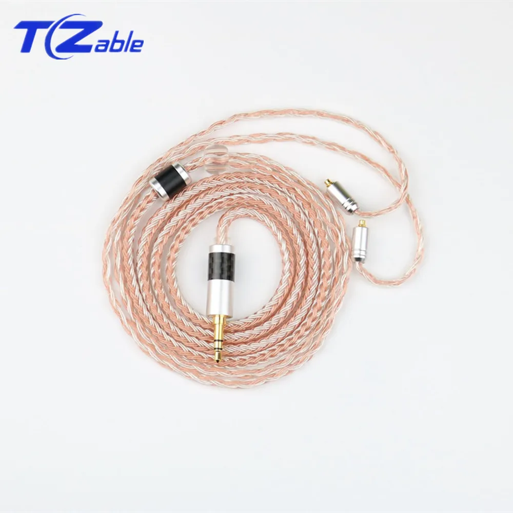  2.5mm 4.4mm 3.5mm DIY Earphone Audio Cable 16 Strands 6N Single Crystal Copper Silver Plated Headph
