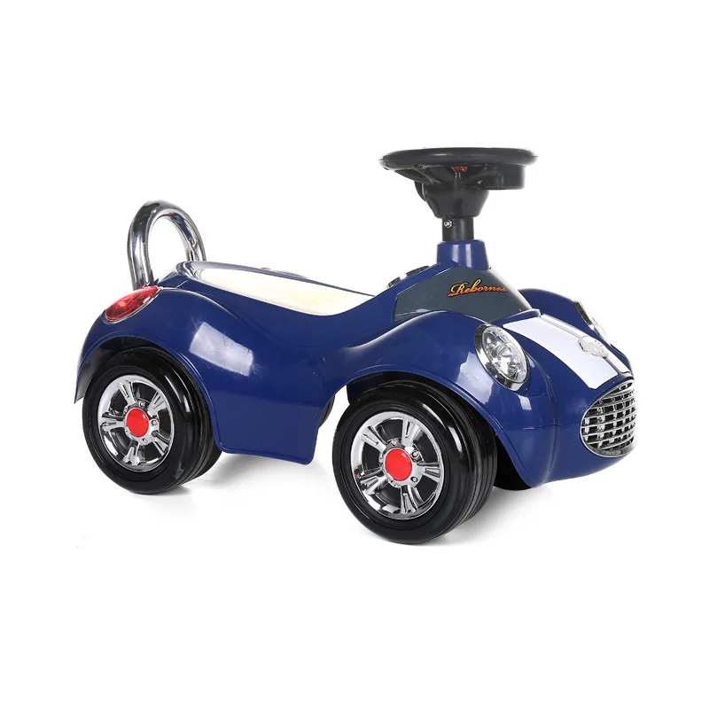A+ B детский автомобиль-ходунки с музыкой ребенок четыре колеса твист автомобиль ребенок скользящая игрушка-ходунок автомобиль дети езда на игрушечном автомобиле - Цвет: Фиолетовый