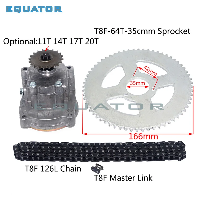 T8F барабан сцепления коробка передач Звездочка с цепью для 33cc 43cc 49cc Ty Rod II Go Kart мини мото байк скутер Xtreme ATV багги