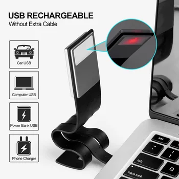 

Clip-on LED Reading Light Lamp Flexible USB Rechargeable for Kindle eBook Readers SDF-SHIP