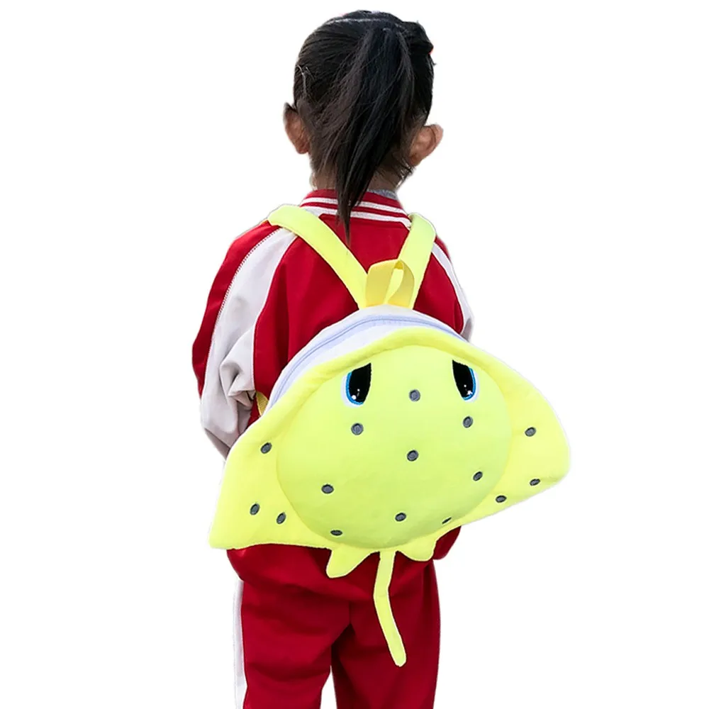 

Cute Cartoon Baby School Bag Children Animal Shape Flannel Mini Backpack Kids Outdoor Travel Pack Bag Student Kindergarten Bags#