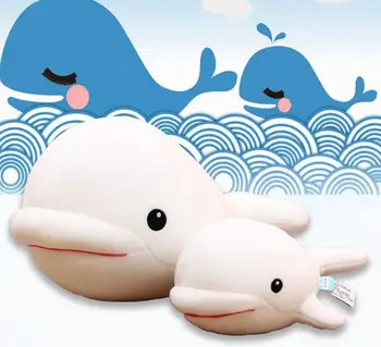 

26cm/40cm soft white whale cushion stuffed with foam particles,animal throw pillow kids dolls birthday gift