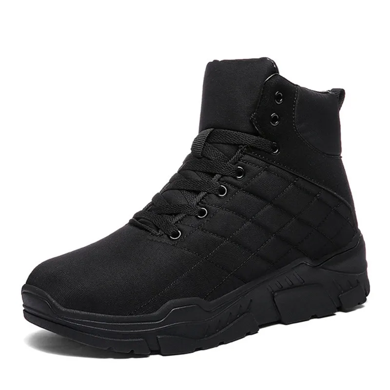 De Hombres Caliente Zapatos La Antideslizantes Nieve Tobillo azul Felpa Negro Los Invierno Botas wpEqwaO