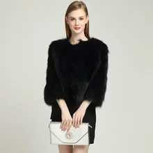 Genuine Fox Fur Women Coat Female Winter Real Fur Waistcoat Custom Hand-made Jacket Natural Fox Fur Vests Coats Winter New 2017