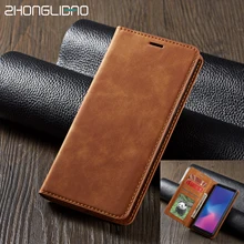 Кожаный флип-чехол для samsung Galaxy S9 S8 S10 s7 edge note 9, 10 лет, J4 J6 плюс A40 A50 A60 A70 A30 A20 A80 Магнитный чехол-кошелек