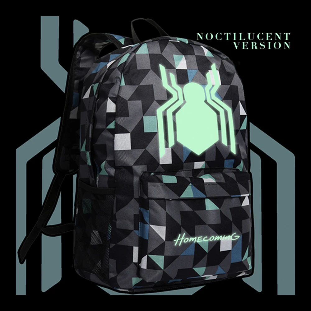 

Zshop Marvel The Avengers Spiderman Backpack American Captain Light in Dark Shoulder Bag