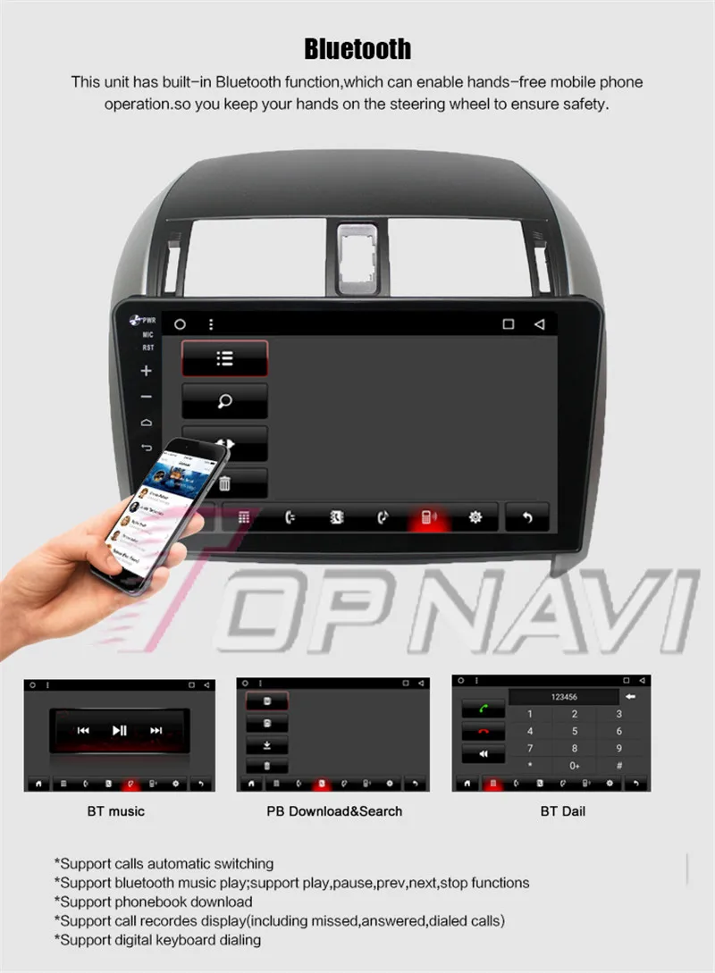central multimidia For Toyota Corolla 2008