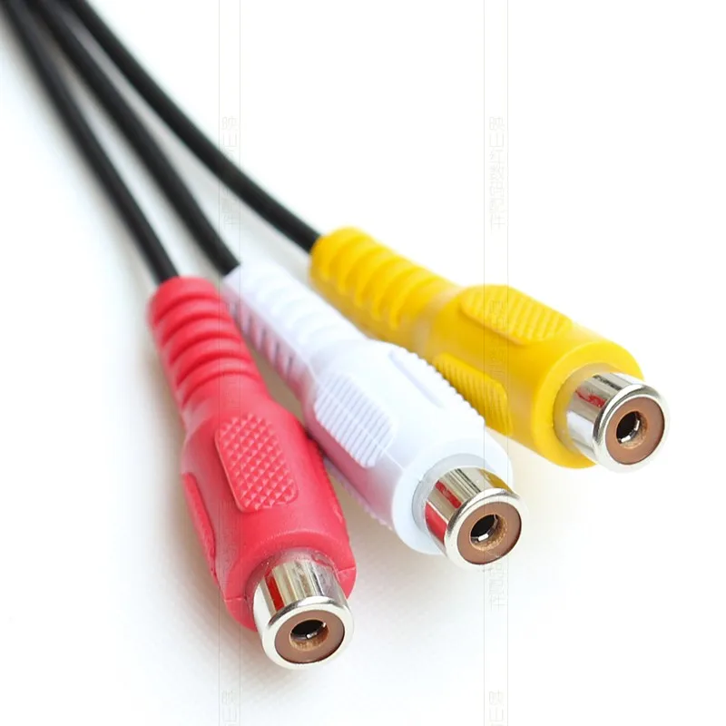 Качественный Кабель адаптер 1/8 &quot3 5 мм 4P mini AV TRRS угловой штекер на 3 RCA гнездо аудио