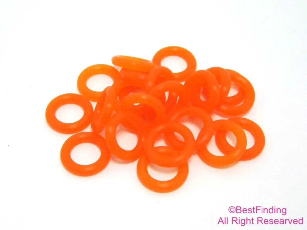 

10mm Orange silicone o rings Leather rubber o rings Fix rings eco-friendly