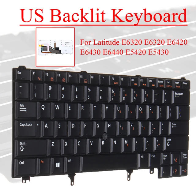 Cheap Backlit Laptop Keyboard for Dell Latitude E6320 E6320 E6420 E6430 E6440 E5420 E5430 Replacement Keyboards Computer Peripherals