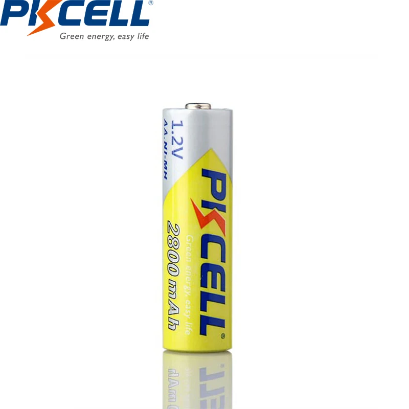 4 шт PKCELL NIMH 1,2 v AA 2600~ 2800mah перезаряжаемые батареи и коробка держатель чехол для фонарика, камеры