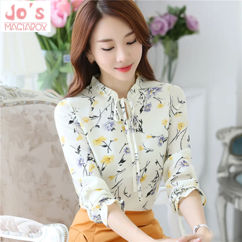 

Summer Chiffon Print Bow Flare Sleeve Shirts Women Offices Sweet Shirts Casual Top And Blouses Ladies Kimono Blusas Mujer Shirts