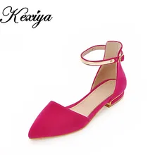 2016 Spring Autumn women shoes plus size 31 47 sexy Pointed Toe suede loafers fashion Buckle