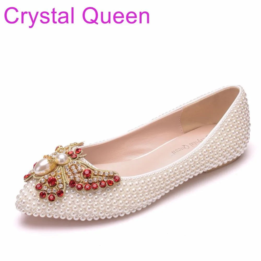 ballet flats with pearls