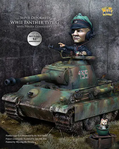 

NP 0V01 1/32 SD World War II German Tank Commander and Panther Moderate Tank
