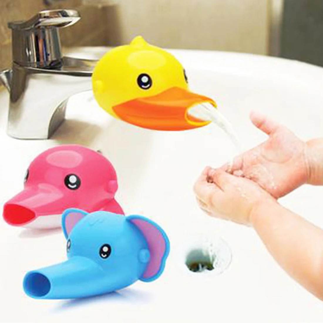 Animal Elephant Dolphin Shape Faucet Extender Lovely Type Baby Kids
