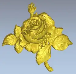 3D модель рельефного для ЧПУ в STL формат файла rose_1