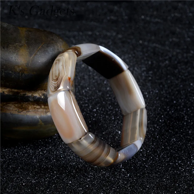 

K's Gadgets Beaded Wrap Chakra Bracelet Square Stripe Onyx Natural Stone Bracelets & Bangles For Women Jewelry Armbandjes Dames