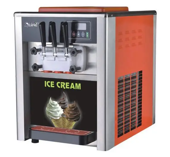10 discount Soft Ice Cream Machine 3 Flavors frozen yogurt fruit ice cream roller maker with